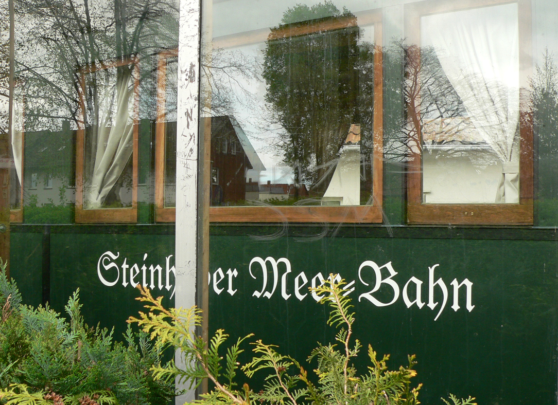 Steinhuder Meerbahn Aufschrift Personenwaggon in Steinhude